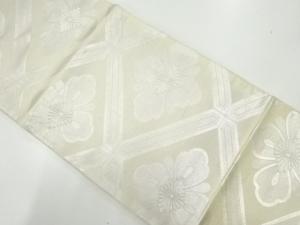 アンティーク　花菱模様織出し袋帯（材料）